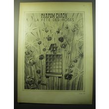 1950 Caron La Fete des Roses Perfume Ad - Parfum Caron