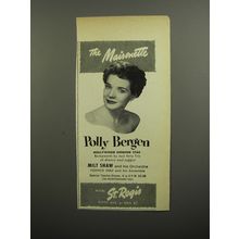 1952 Hotel St. Regis Ad - The Maisonette Polly Bergen