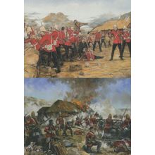 The Defence Of Rorke's Drift Anglo Zulu War 2x Painting Postcard s