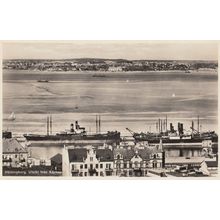 Halsingborg Utsikt Fran Kaman Sweden Boats Ships Old Postcard