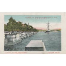 HMS Buzzard Naval Training Ship River Thames Old Postcard