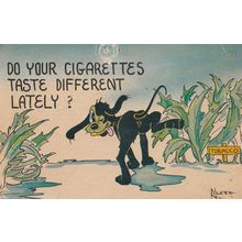 Cigarette Advertising Dog Urinating Antique Comic Postcard