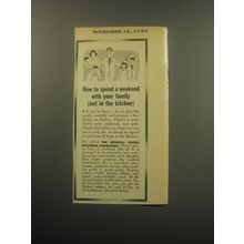 1959 Random House Book Ad - General Foods Kitchens Cookbook - Spend a Weekend
