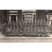 Unidentified RAF Naval Military Flight Airmen Group Photo Old Postcard