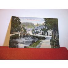 CASTLE COMBE, WILTSHIRE used antique postcard by Houlston of Chippenham 1907 pm=