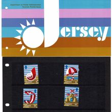JERSEY 1975 DESIGNS BASED ON HOLIDAY POSTERS PRESENTATION PACK MINT NEVER HINGED