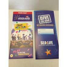 Lego Land Foldout Program and Sea Life Dive Log Book