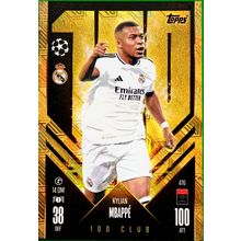 Kylian Mbappe 100 Club Card # 476 - Topps Match Attax 2024/25 Real Madrid