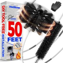 Holikme 50 Feet Dryer Vent Cleaner Kit Lint Remover Flexible Dryer Vent Cleaning