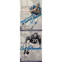 JOHNNY UNITAS & ART DONOVAN AUTO 1994 BALTIMORE COLTS HOF SUPER BOWL CHAMPIONS