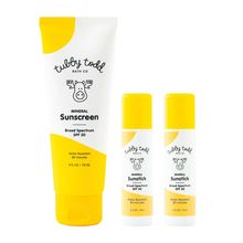 Tubby Todd Face and Body Mineral Sunscreen Kit for Baby, Toddler and Kids - Suns