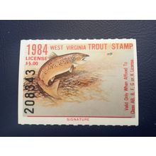 ICOLLECTZONE US 1984 West Virginia Trout Stamp VF NH