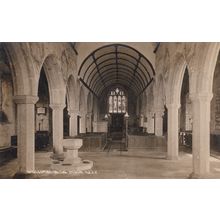 EC806 WIDECOMBE IN THE MOOR CHURCH INTERIOR . R/P POSTCARD