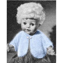 Vintage Doll Knitting Pattern for 14” Little Princess Angora Bolero + Dress
