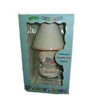 Mini Ceramic Dresser Lamp Named Lizzy.