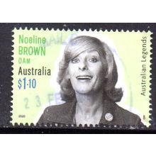 AUSTRALIA: 2020, LEGENDS OF COMEDY, NOELINE BROWN, USED SHEET STAMP 695/720