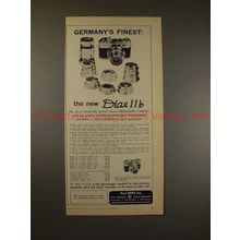 1957 Diax IIb Rangefinder Camera Ad - Germany's Finest!