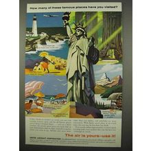 1957 United Aircraft Corporation Ad - Famous Places