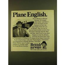 1979 British Airways Ad - Robert Morley - Plane English