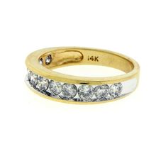 New 14k Solid Yellow Gold 0.75 Carat Diamond Ring Band 3.6 Gr Size 7