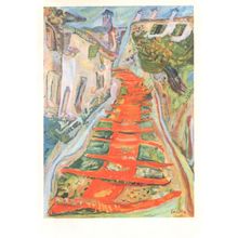 Soutine Red Steps L'Escalier Rouge French Painting Postcard
