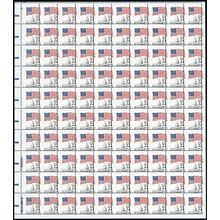 2114a, MNH 22¢ Flag Two Way Misperfed Freaky Error Pane of 100 - Stuart Katz