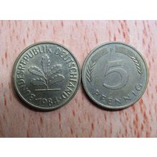1984f 5 Pfennig Germany Coin