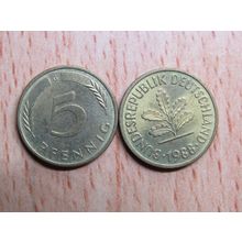 1988g 5 Pfennig Germany Coin