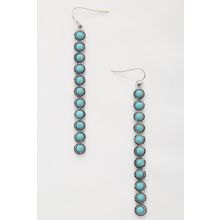 Rodeo Western Round Bead Pattern Metal Dangle Earring