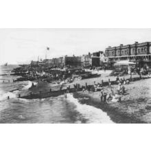 Marine ParadeBeach Worthing Mackerel Fishing Boats Sussex Postcard