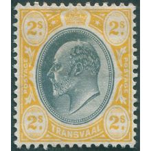 Transvaal 1906 2s black & yellow SG268 unused