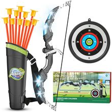 Kids Bow and Arrow Set, LED Light up Archery Toys Set for Kids Ages 4-8 8-12