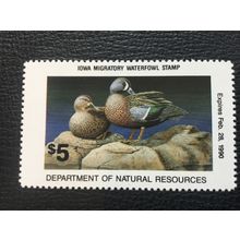ICOLLECTZONE US Iowa 1989 #16 Duck Stamp XF NH