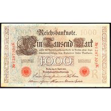 1910 Germany Banknote 1,000 Mark