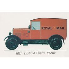 1927 Leyland Royal Mail Van Trojan 10 Cwt Transportation Rare Postcard