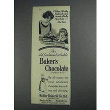 1925 Baker's Chocolate Ad - Make a Really Good Cake