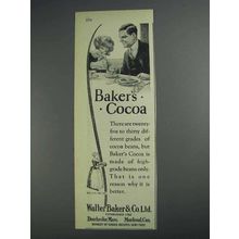 1925 Baker's Cocoa Ad