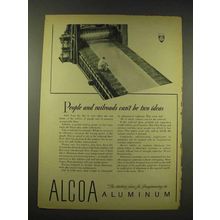 1944 Alcoa Aluminum Ad - People and Railroads