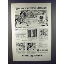 1948 General Electric Garbage Disposall Ad - Good-by!