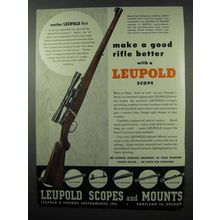 1953 Leupold Scope Ad - Mannlicher-Schoenauer Carbine