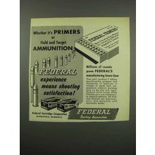 1955 Federal Primers and Ammunition Ad - Field Target