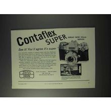 1959 Zeiss Contaflex Super Camera Ad - It's Super!