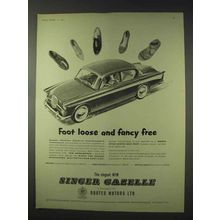 1959 Singer Gazelle Car Ad - Foot Loose Fancy Free