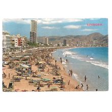 EASTERN BEACH, BENIDORM, SPAIN. used postcard 1969 postmark =