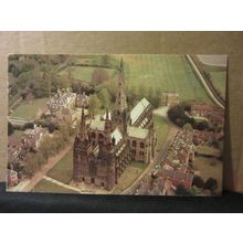 LICHFIELD CATHEDRAL AND THE CLOSE, unused vintage postcard =