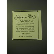 1948 Rogers Peet Suits Ad - Cut & tailored to your individual order