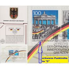 GERMANY BUND [1990] MiNr 1481-82 Block 22 I ( FDC ) [01] Plattenfehler