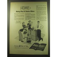 1949 Better Homes and Gardens Magazine Ad - Home: Meeting place