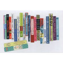 Indian Korean Cookery Cooking Bestseller Book Bookshelf Art Postcard