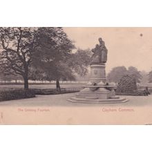 Clapham Common Fountain Antique Postcard